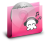 Folder Music Pink Icon 48x48 png